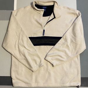 IZOD Cream Quarter ZIP Pullover